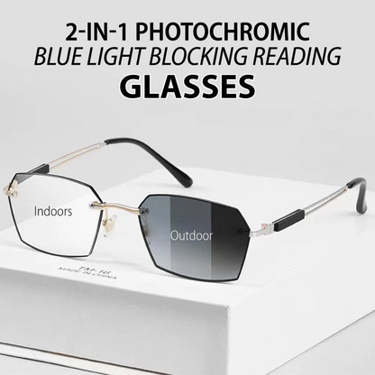 ✨Sapphire high hardness ✨Anti blue progressive Far And Near Dual-Use Reading Glasses