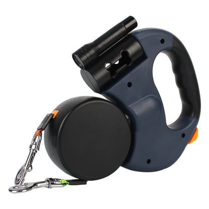 Retractable Dual Dog Leash With Flashlight