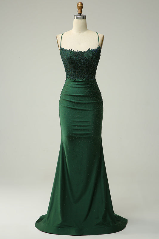 Elegant Dark Green Prom Gown