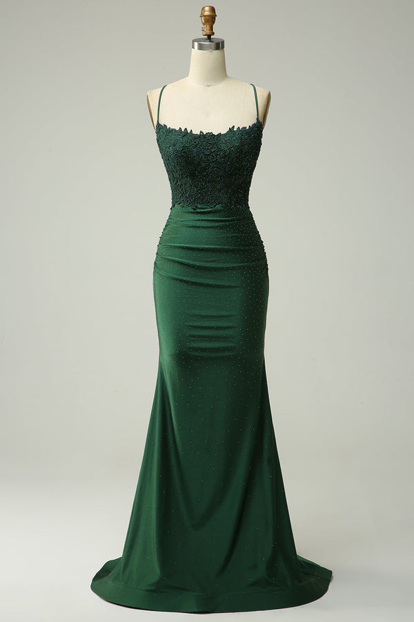 Elegant Dark Green Prom Gown